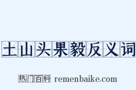 土山头果毅反义词是什么意思的图片